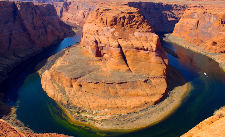 Horseshoe Bend is a naturally occurring U shaped curve in the Colorado River near Page, Arizona